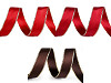 Satin ribbon with lurex edge and wire, width 24 mm