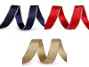 Satin ribbon with lurex edge and wire, width 24 mm