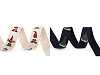 Cotton ribbon width 15 mm Christmas