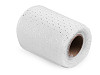 Tylová stuha se stříbrnými puntíky šíře 10 cm