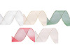 Nastro in organza, con lurex, larghezza: 40 mm