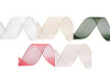 Nastro in organza, con lurex, larghezza: 40 mm