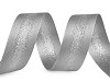 Szatén szalag lurexszel kétoldalas széles 25 mm atlasz szalag