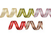 Satin ribbon with lurex, double-sided, width 25 mm