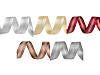 Satin ribbon with lurex, double-sided, width 25 mm