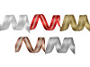 Atlasband mit Lurex beidseitig, Breite 25 mm