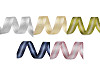 Satin ribbon with lurex, double-sided, width 25 mm
