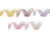 Ruban satiné avec organza, largeur 25 mm
