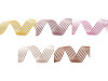 Satin ribbon with organza, width 25 mm