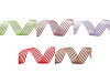 Satin ribbon with organza, width 25 mm