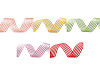 Satin ribbon with organza, width 25 mm