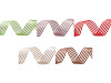 Nastro di raso, con organza, larghezza: 25 mm
