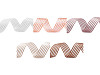 Nastro di raso, con organza, larghezza: 25 mm