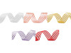 Satin ribbon with organza, width 25 mm