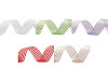 Satin ribbon with organza, width 25 mm