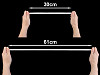 Bande de tresse élastique pour lingerie, largeur 12 mm