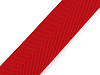 Elastico con disegno spigato, per cinture e bretelle, larghezza: 40 mm