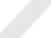 Elastico con disegno spigato, per cinture e bretelle, larghezza: 40 mm