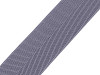 Elastico con disegno spigato, per cinture e bretelle, larghezza: 40 mm