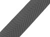 Elastico con disegno spigato, per cinture e bretelle, larghezza: 40 mm
