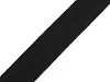 Shoulder strap with grosgrain pattern and lurex edge, width 25 mm