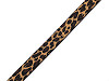 Elastic with leopard pattern / shoulder elastic, width 10 mm