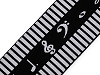 Soft Elastic, width 60 mm, music notes