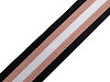 Smooth double-sided webbing strap with lurex width 50 mm