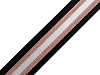 Smooth Double-sided Webbing Strap with Lurex width 40 mm