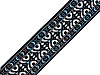 Ruban tressé jacquard pour costumes, largeur 47 mm