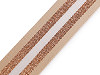 Smooth Double-sided Webbing Strap with Lurex width 50 mm