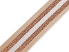 Smooth Double-sided Webbing Strap with Lurex width 50 mm