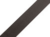 Smooth double-sided webbing strap with gloss, width 25 mm 