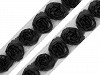 Borte auf Tüll Breite 20mm mit Rosen