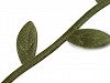 Saténový prýmek šíře 25 mm listy