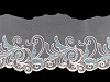 Vyšívaný prámik na monofile s lurexom šírka 18 cm