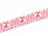Taśma z perłami - półperły szerokość 9 mm