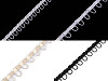 Borte mit elastischen Ösen für Knöpfe / Schlingenband Breite 15 mm