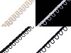 Borte mit elastischen Ösen für Knöpfe / Schlingenband Breite 15 mm