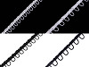 Borte mit elastischen Ösen für Knöpfe / Schlingenband Breite 15 mm