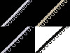 Borte mit elastischen Ösen für Knöpfe / Schlingenband Breite 15 mm