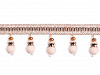 Borte / Fransen mit Perlen Breite 65 cm