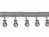 Borte / Fransen mit Perlen Breite 65 cm
