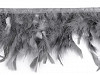 Prýmek - krůtí peří šíře 12 cm