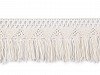 Borlas/flecos de algodón, con encaje, ancho 70 cm