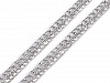 Braid Trimming with Chain and Rhinestones, width 5 mm, iron-on