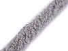 Quilting edging trim / imitation lamb fur, round, width 3.5 cm