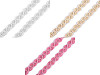 Passamaneria in cotone, motivo: treccia, larghezza: 8 mm