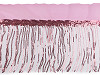 Monofilament trimming braid with sequin fringes, width 20 cm