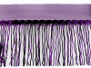 Liseré monofilament tressé avec frange à sequins, largeur 20 cm